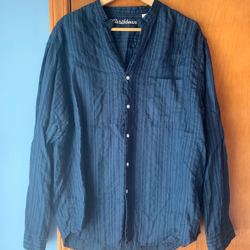 Caribbean Joe Navy Button Down